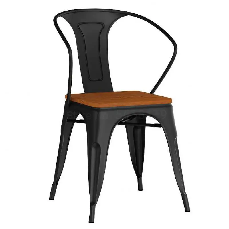 Ретро железное кофейное кресло американская тема ресторан обеденный стул в