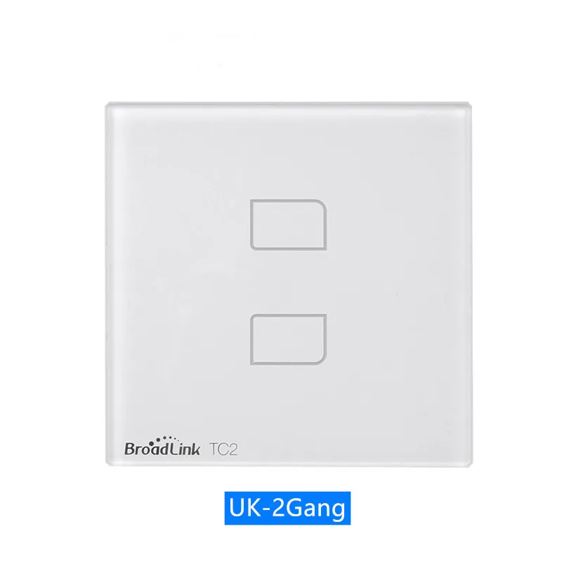2gang uk Broadlink TC2 ЕС WiFi переключатель сенсорная панель стекло Великобритания Стандартный Настенный светильник переключатель приложение управление телефон RM Pro умный дом автоматизация - Комплект: 2gang uk