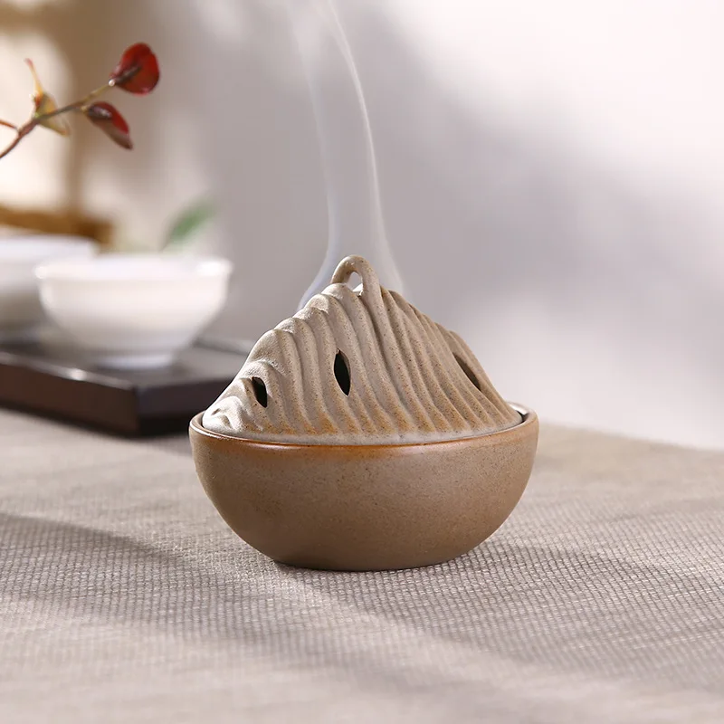 

Hill Ceramic Incense Burners Incense Base Home Car Church Vintage Sandalwood Censer Incienso Quemador Home Decor BE50IN
