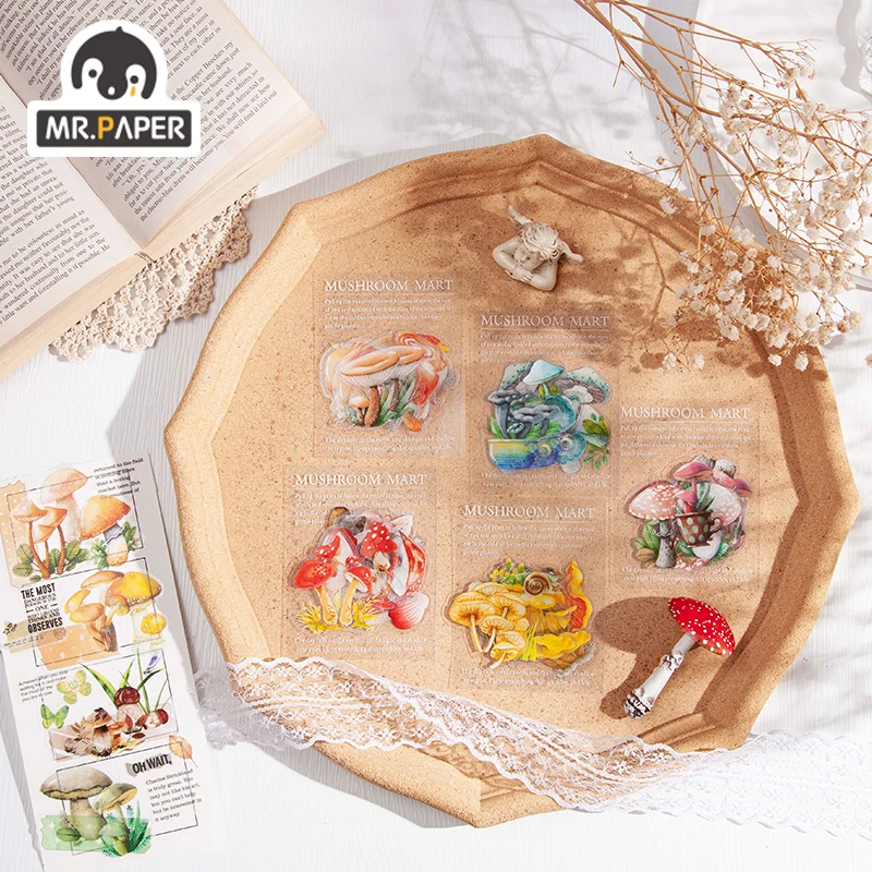 Наклейка с кристаллами Mr.Paper 8 дизайнов серия грибовидного рынка для домашних