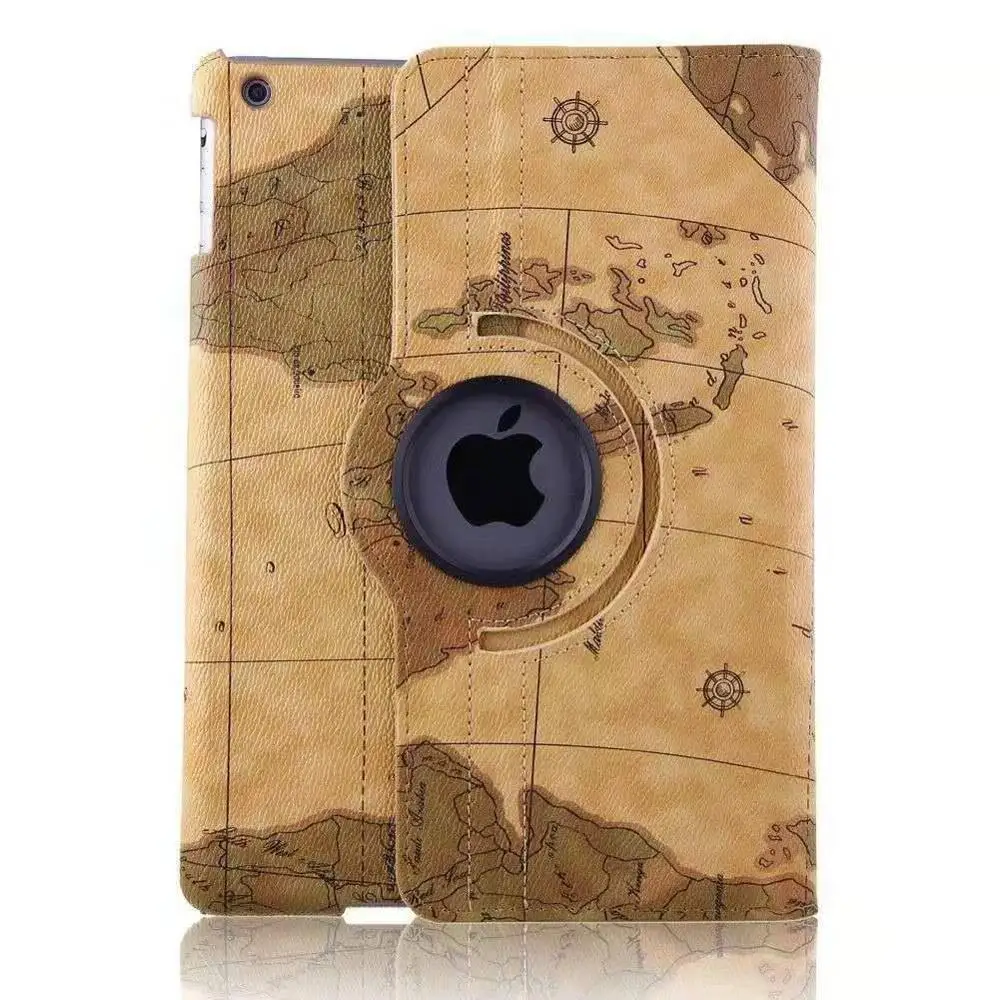 Вращающийся чехол для iPad 2018 9 7 дюймов планшет air 2 защитный apple ipad 6 Карта мира|Чехлы