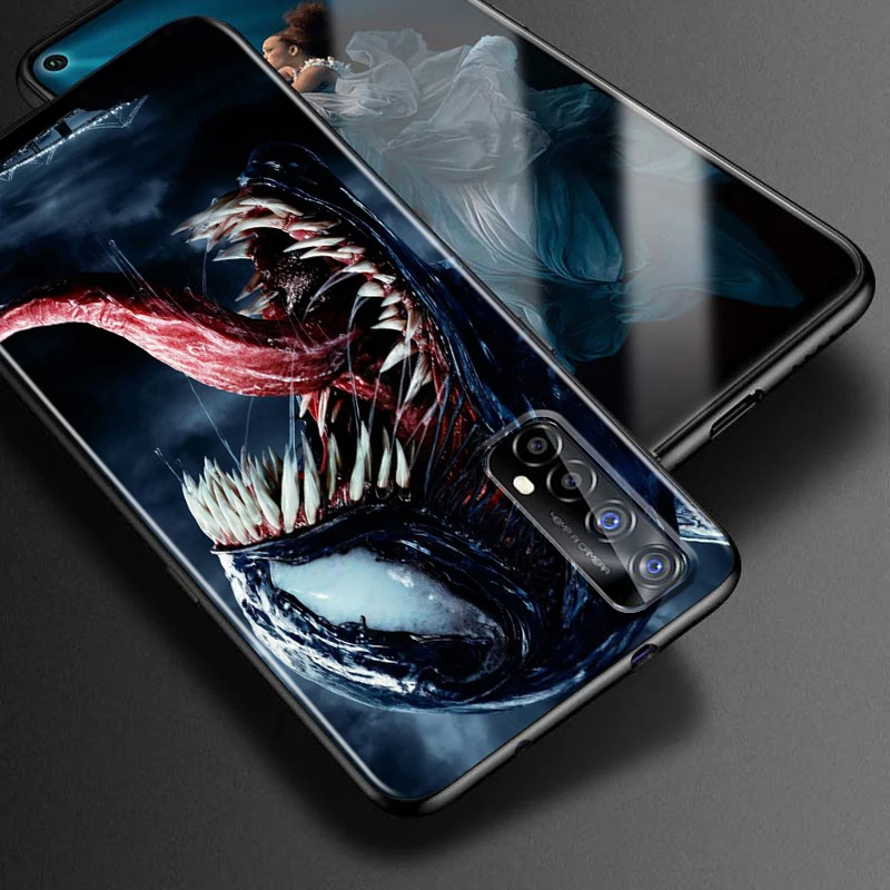Venom Marvel cool для OPPO Realme GT Explorer Master Neo Flash Edition C21 C20 C15 C11 C3 мягкая черная искусственная
