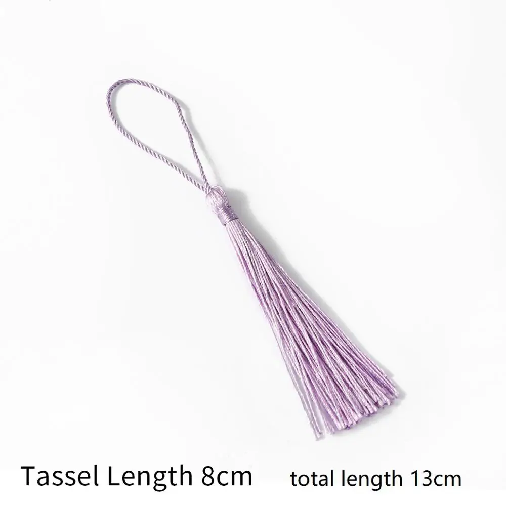 Light Purple 32 шт./упак. полиэстер, шелк, с бахромой, с кисточками на каблуке 13 см хлопок Ленточки Накладка для пошива штор аксессуары DIY Свадебные украшения - Цвет: Light Purple