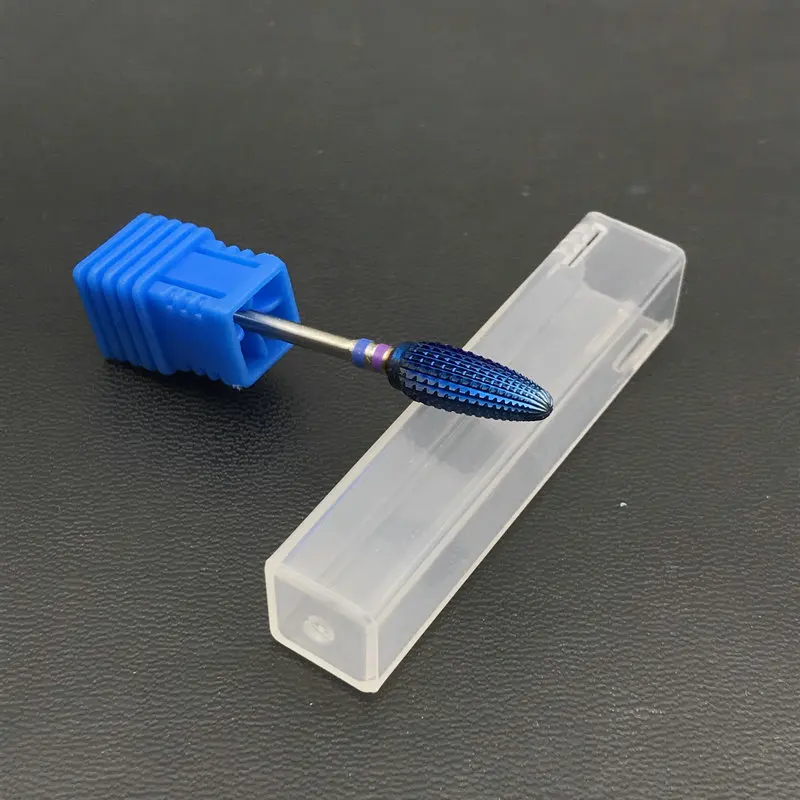 Синие вольфрамовые карбидные нано сверла с нанопокрытием для маникюра