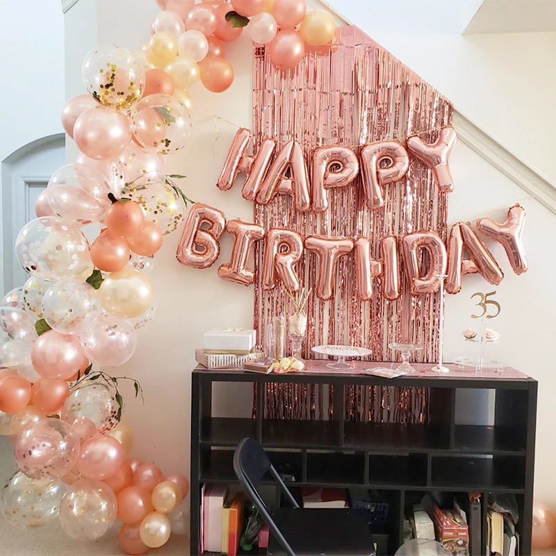 

Happy Birthday Foil Balloon First 1st One Birthday Party Decorations Kids Baby Boy Girl Adult 21st 18 30 40 50 Year Old Supplies