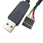 USB-Консоль FTDI с 6-позиционным шагом 0,1 дюйма, одиночная Встроенная 3,3 В5 В, сигнализация TTL-232R-3V3 Galileo отладочный кабель Gen2