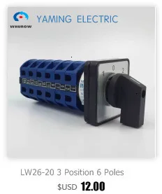 DIY LW26-20/3 поворотный кулачок переключающее устройство 12 терминалов 3 положения выход использование для мотора системы две разные нагрузки
