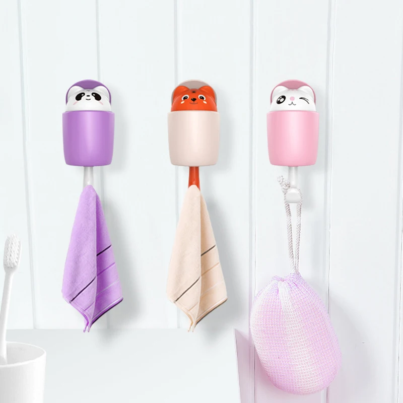 

No Punch Plastic Creative Hook Cute Cartoon Animal Hook Strong Kitchen Living Room Clothes Hat Key Hook Christmas Decoration