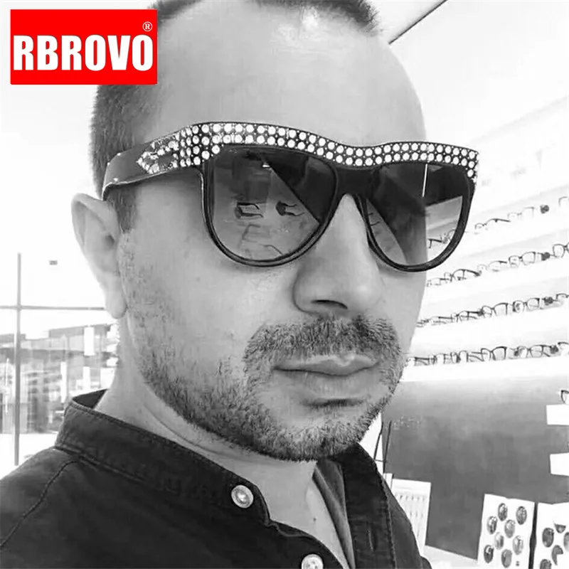 Солнечные очки RBROVO в винтажном стиле UV400 для мужчин и женщин брендовые