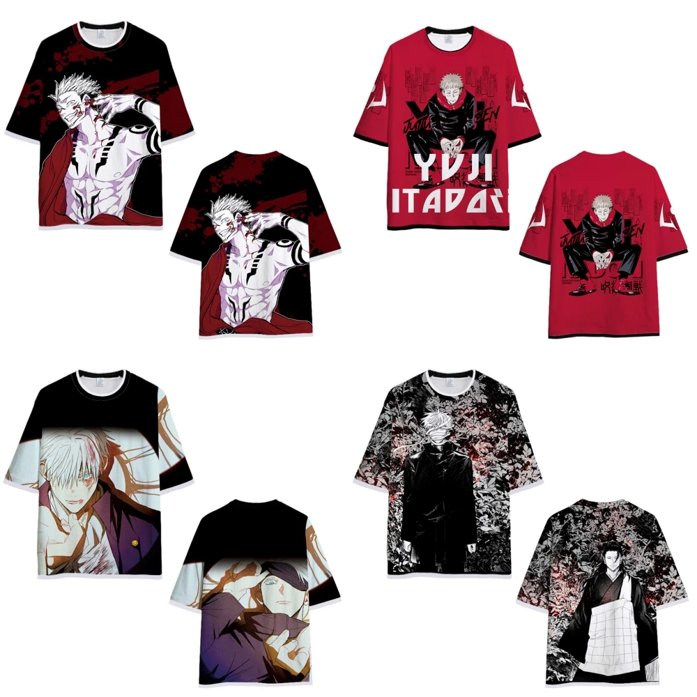

Anime Jujutsu Kaisen T-Shirt 3D Print Teenager Loose Student Casual Short Sleeve Cartoon O-Neck Tops Summer Unisex Tops