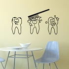 Современный зубами ПВХ Наклейки на стены для домашнего декора съемное панно из винила Обои Wall Art Наклейки