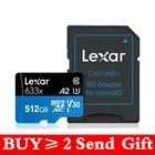Карта памяти Micro SD Lexar, 128 ГБ, 16 ГБ, 32 ГБ, 64 ГБ, класс 10, U1, U3, A2