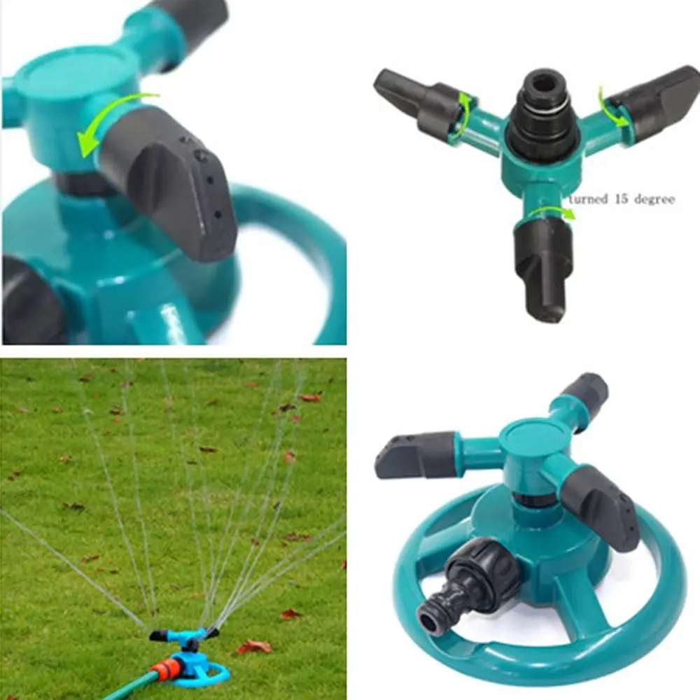 Садовые спринклеры с автоматическим поливом для газона 360 градусов полностью 3