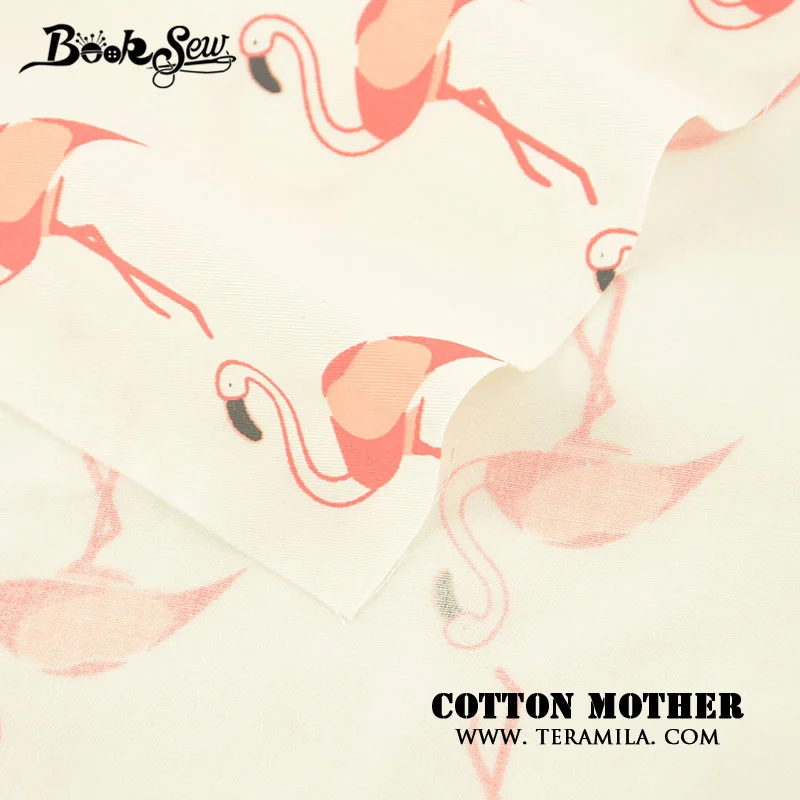 Хлопчатобумажная ткань Telas Twill Лоскутная белая швейная красный коронованный кран