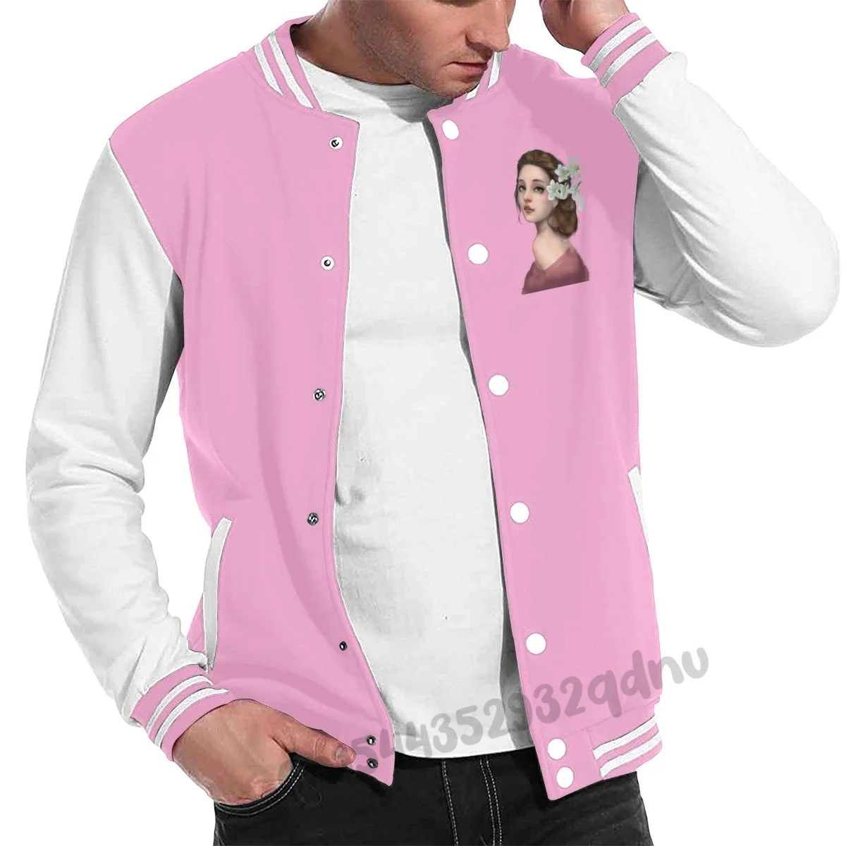 

Бейсбольная форма, красивое и чистое пальто для девушек, розовый спортивный костюм, мужская куртка-бомбер, зимняя уличная одежда в стиле Хар...