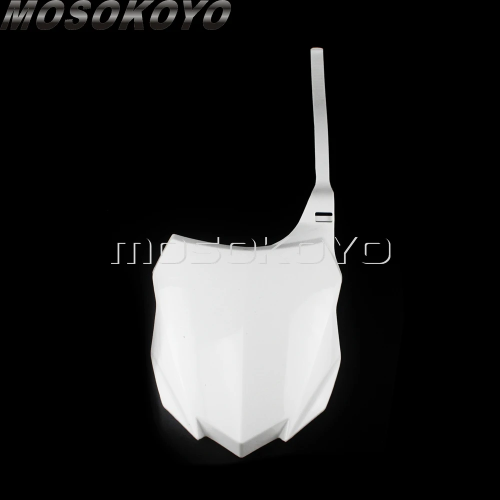 White Мотокросс MX Enduro гоночный передний номерной знак для Kawasaki KX250F KX450F KXF 250 450 2013- PP пластиковый номерной знак - Цвет: White