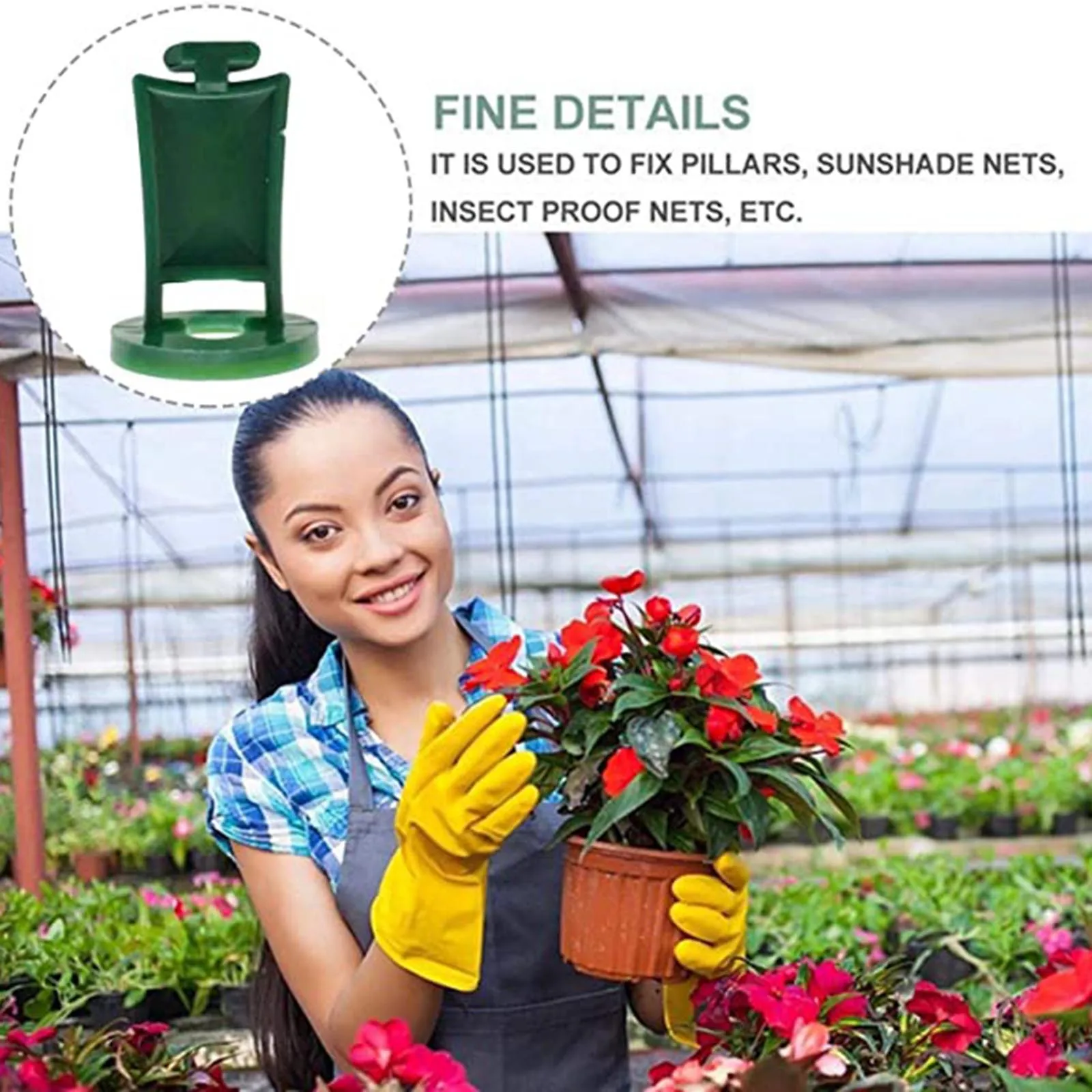 

Greenhouse Hooks Hanger, Plant Hangers For Greenhouse - 20-count, Greenhouse Plant Clips Hook Accessories Plant Hangers Home