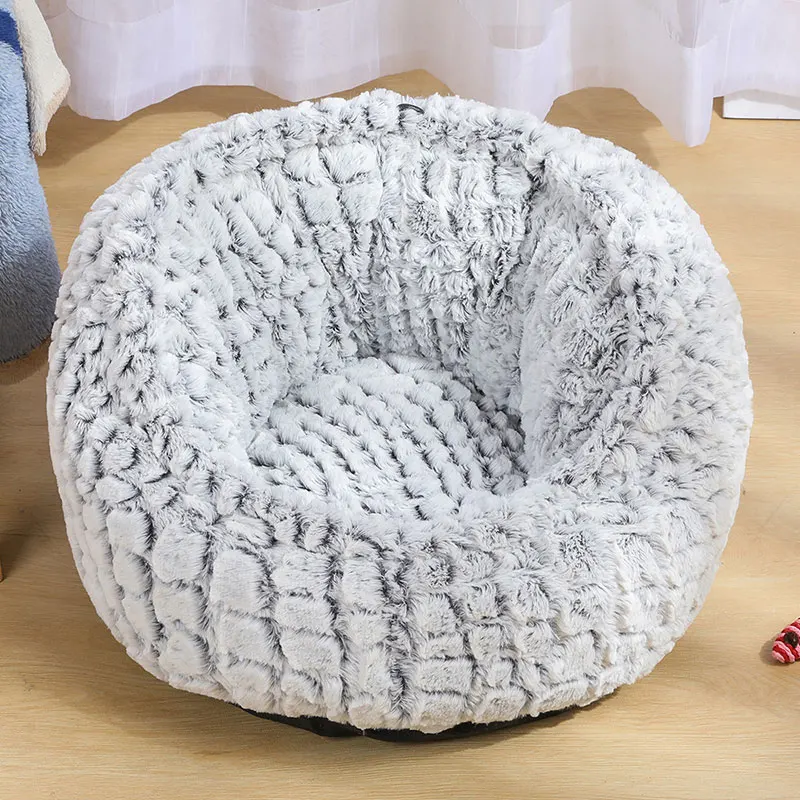 Grey Drawstring Bed Кошка Собака кровать супер диван длинная игрушечная плюшевая собака кошка кровати подушки коврик маленький домик для собак Щенок питомник Лежанка для котов пещера теплый спальный мешок - Цвет: Grey Drawstring Bed