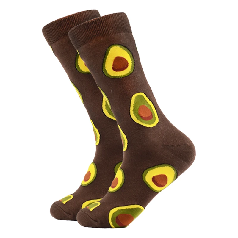 

Combed Cotton Fashion Hip Hop Men Socks Trend Harajuku Shark Fruits Skateboard Painting Animal Happy Socks Funny Women Sokken