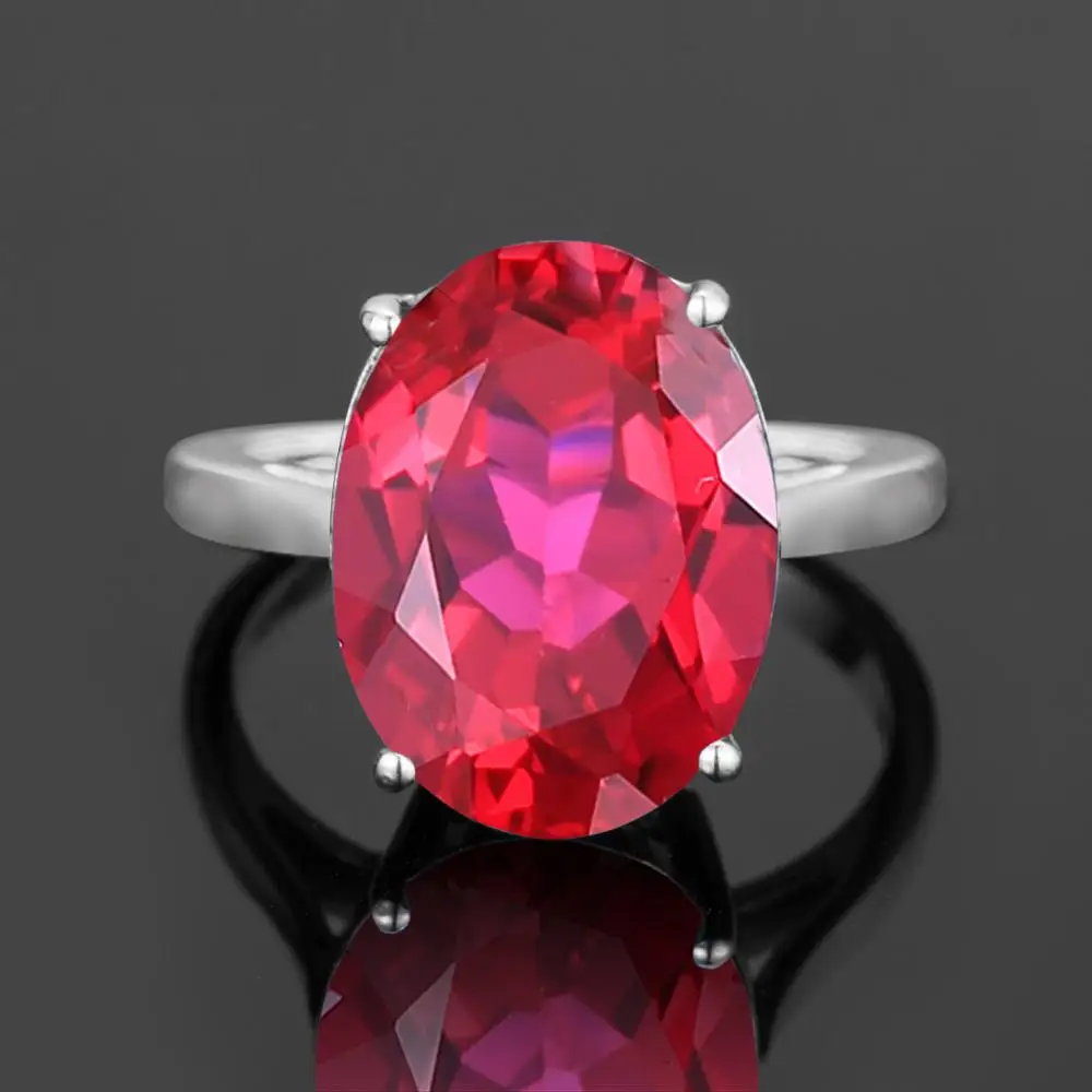 Женское Винтажное кольцо из серебра 100% пробы с натуральным красным