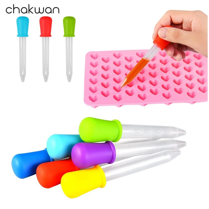 6 шт. 5 мл Прозрачная силиконовая детская медицинская кормушка красочные