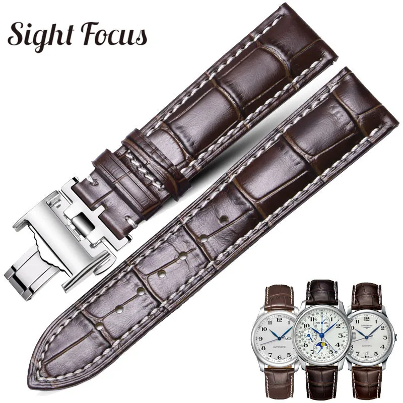 Ремешок из телячьей кожи для часов Longines Master L2 L4 L2.628/L2.673 браслет воловьей наручных