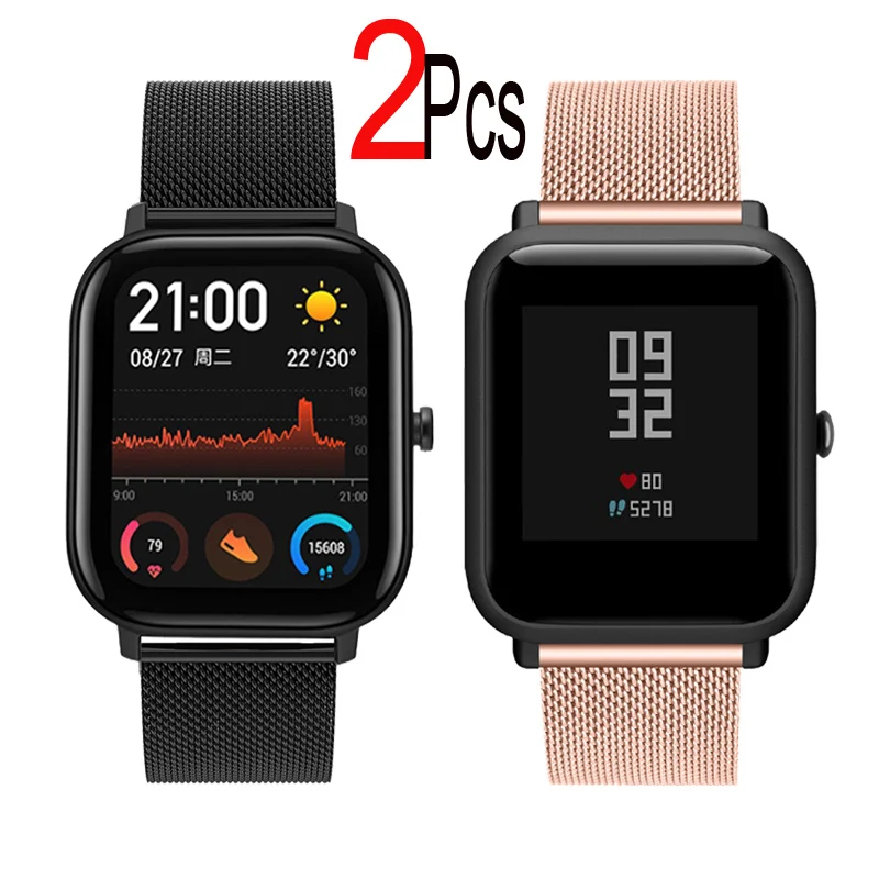 Ремешок Миланская петля для Xiaomi Huami Amazfit Bip U S Lite GTS 2 Mini GTR 42 мм/47 мм браслет часов Haylou