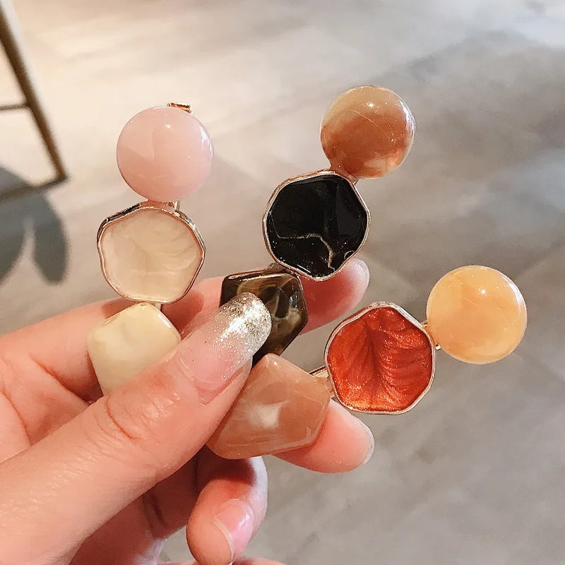 Корейская акриловая заколка для волос модная женская девочек аксессуары