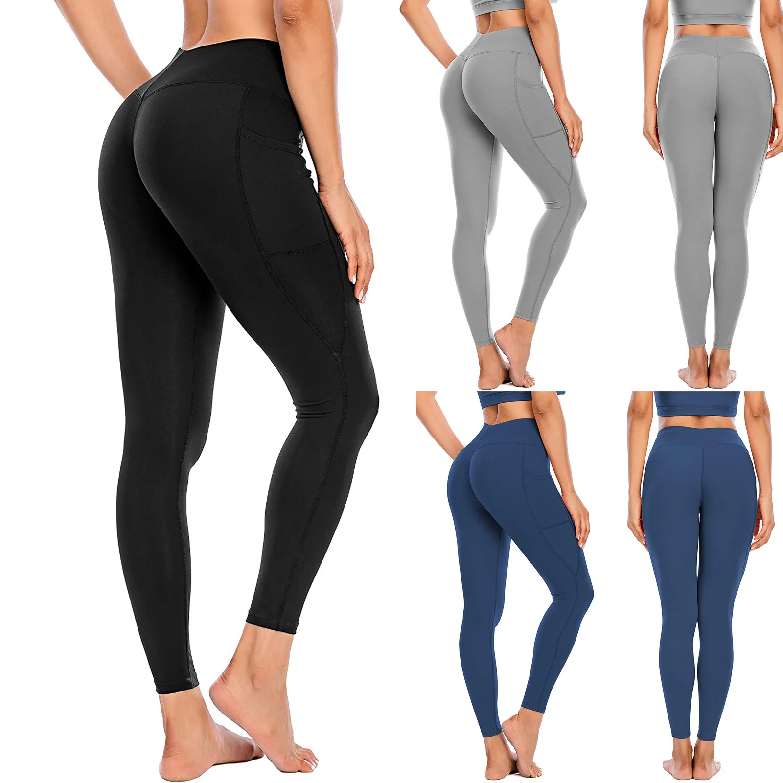 

2021Pants Training Gym Leggings Women Workout Out Pocket Leggings Fitness Sports Running Yoga Athletic Pants