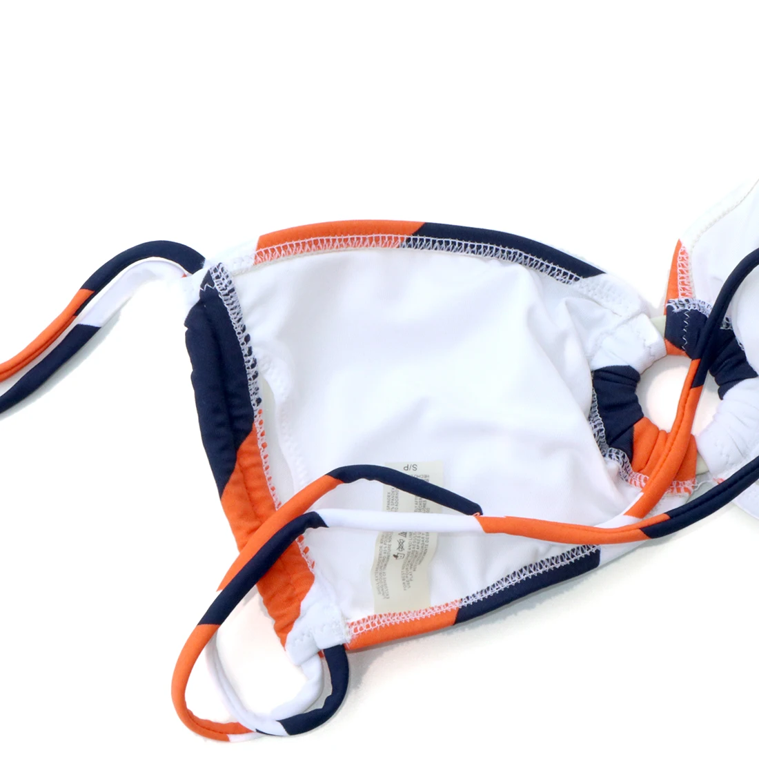 Женское бикини купальный костюм пляжный купальник оранжевая полоска бахрома