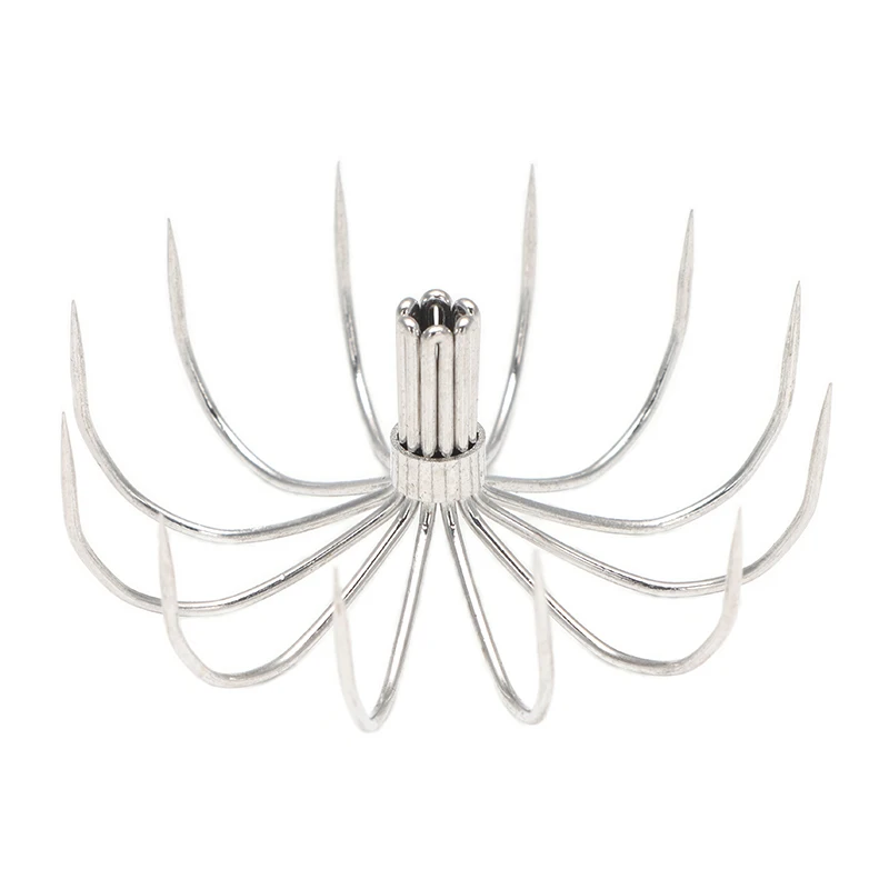 

50pcs/lot sea fishing stainless steel squid hook 4.5cm umbrella needle hook blow tube hook non-barbed squid hook tow hook