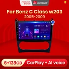 Junsun V1pro AI Voice 2 din Android автомобильное радио для Mercedes Benz C Class W203 2005-2009 C200 C230 C240 C320 C350 CLK W209 GPS