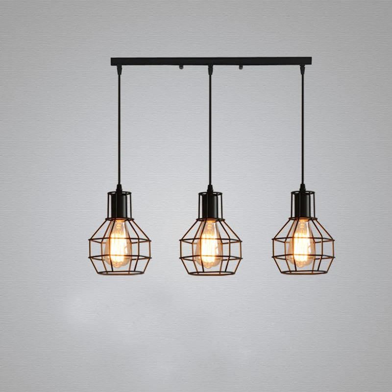 

Retro Pendant Lamp E27 Eisen Kafig Hanging Lights Leuchte Industrie Vintage Attic Kuche Living Room Bar Cafe Hanging Lamp