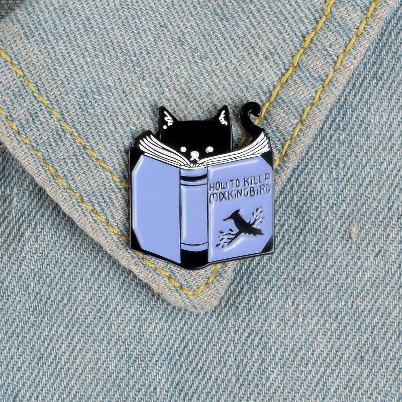 Эмалированная заколка для чтения с изображением кошки как убить шутливой птицы