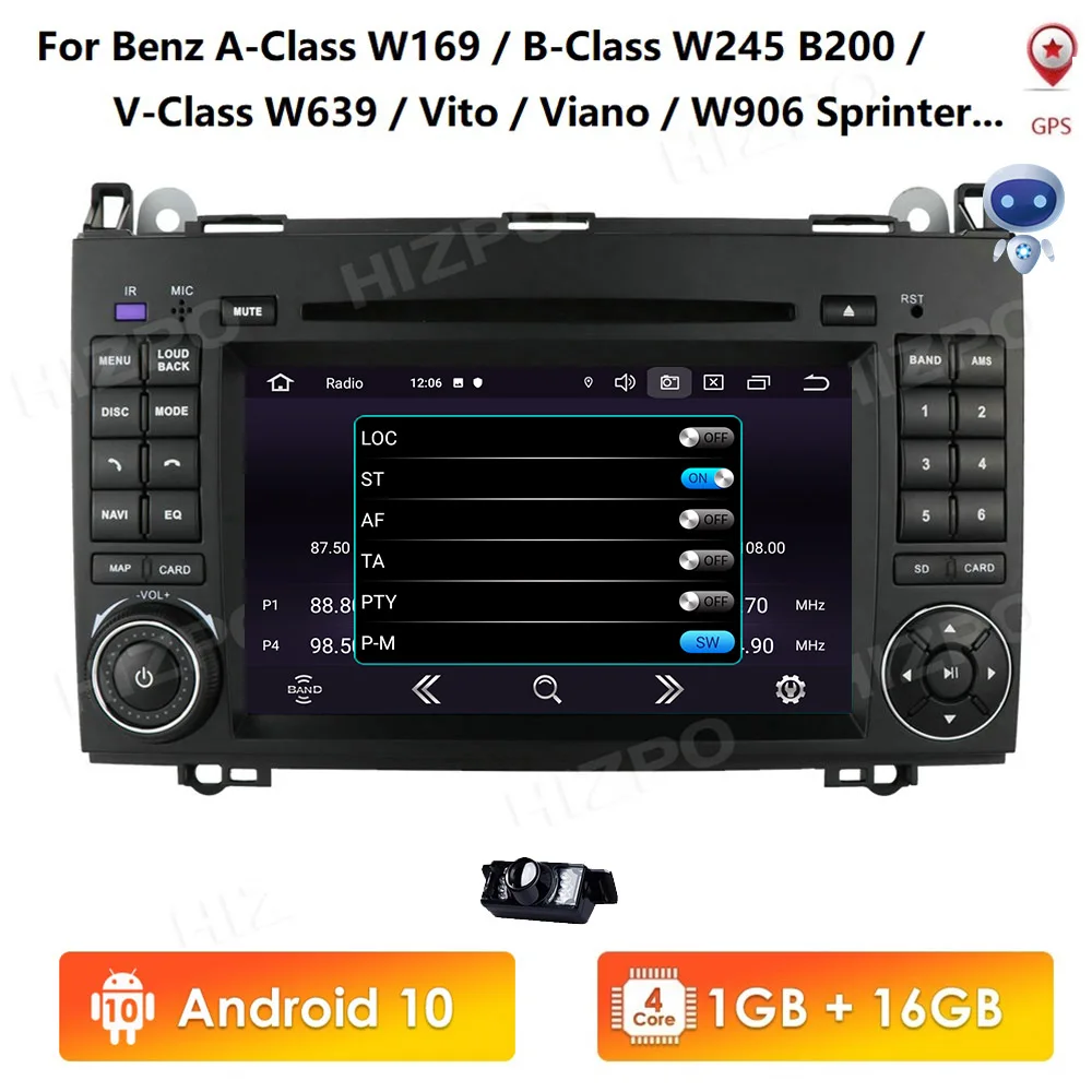 Android IPS QuadCore CarDVD мультимедийный GPS навигатор для Mercedes Benz A Class W169 B W245 V W639 Vito Viano W906