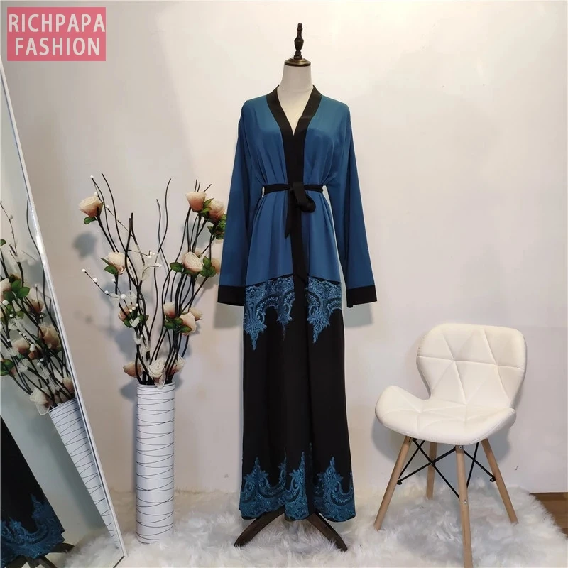 Открытый абайя кимоно хиджаб мусульманское платье Абая для женщин марокканский