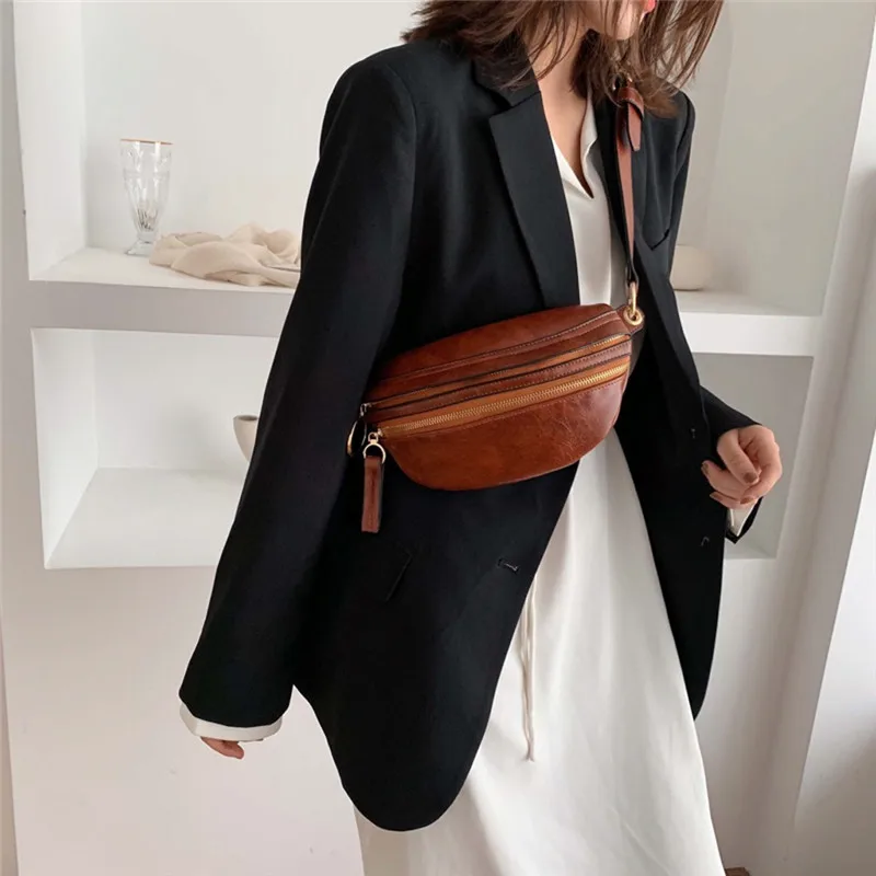 Новинка 2019 забавные женские сумки уличная поясная сумка на молнии и цепочке