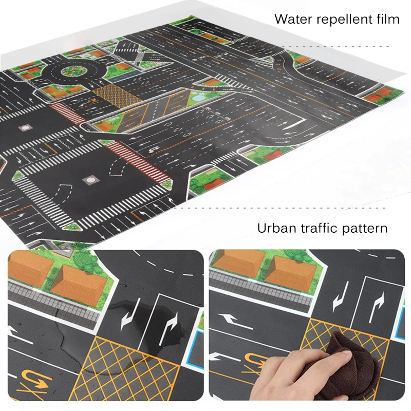 

Children Traffic Parking Lot Map Car Portable Playmat Traffic Car Park Playmat Waterproof Parking Lot Interesting Kids Game
