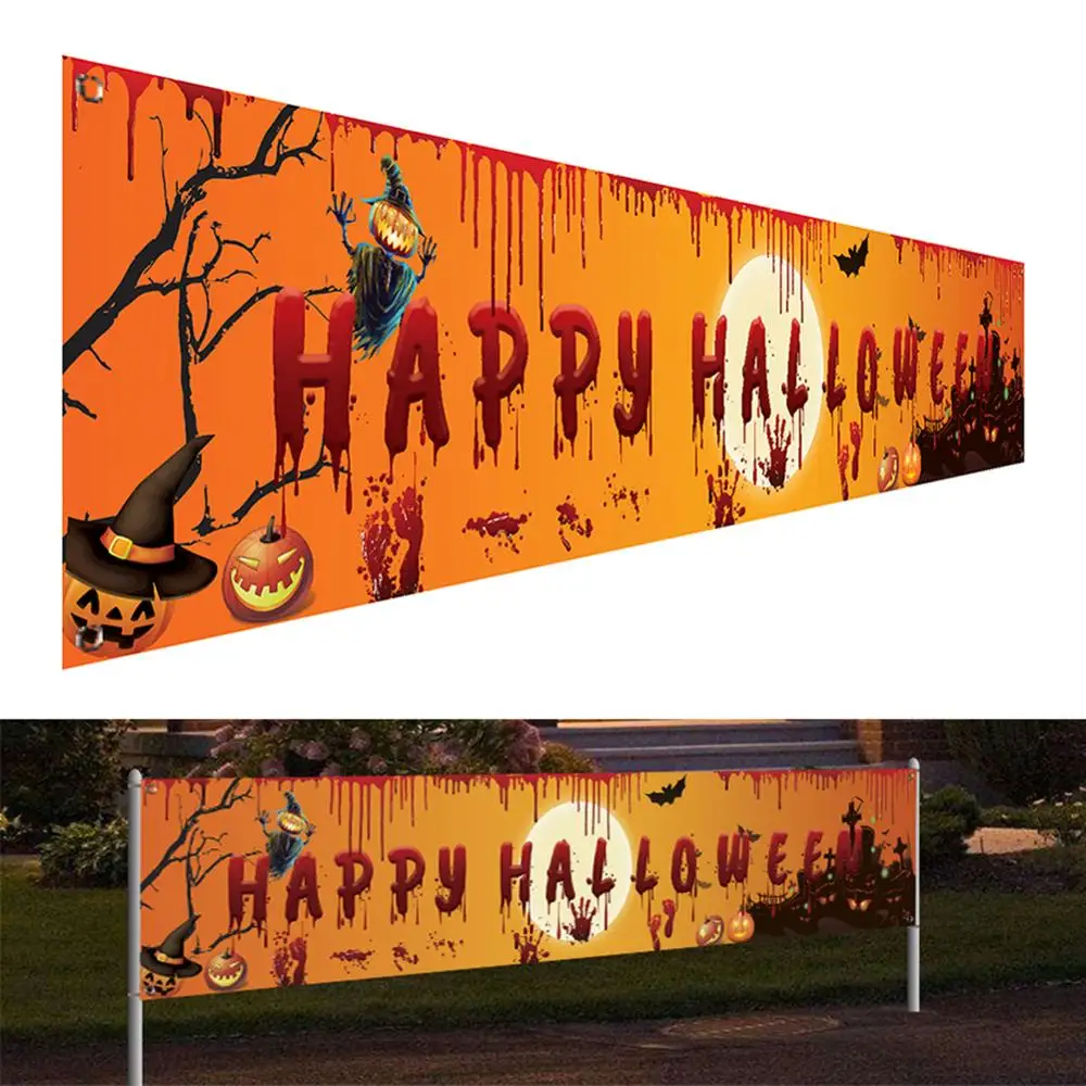 Открытый Хэллоуин баннер тянуть флаг украшения праздника складная сумка для