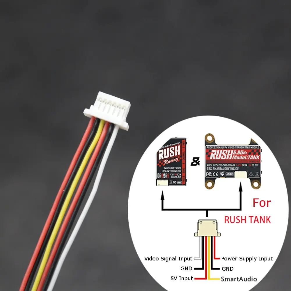 

100 мм FPV видеопередатчик, соединительный кабель, провод для резервуара для ПИК PandRC 5804 Foxeer TM25 ClearTX EWRF VTX, детали для самостоятельной сборки