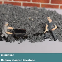 miniature railway stones limestone stone on railway track base model material of train rail sand table