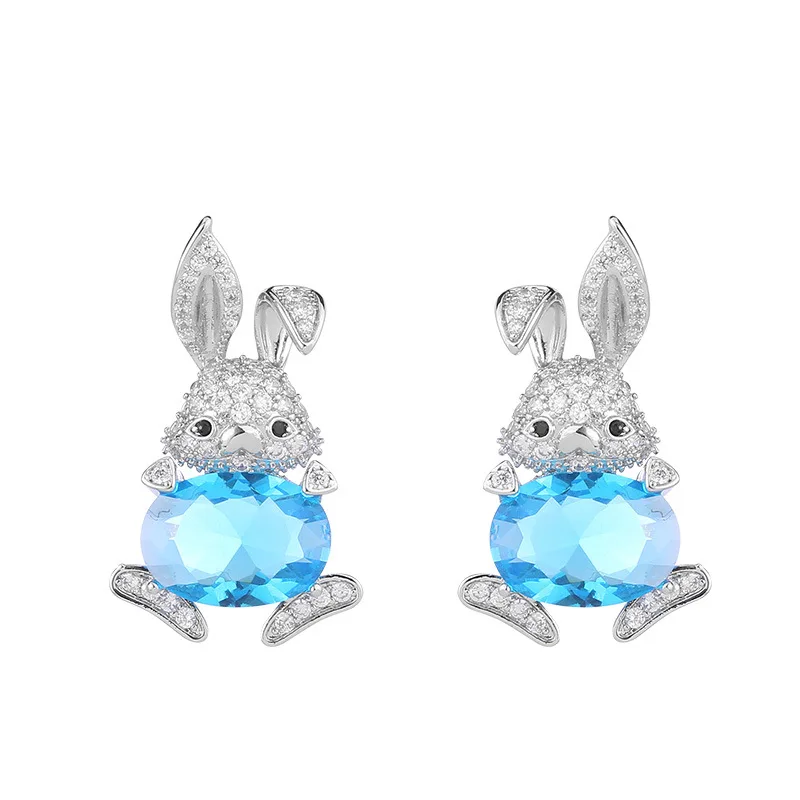 

Женские серьги-гвоздики с фианитами, в Корейском стиле