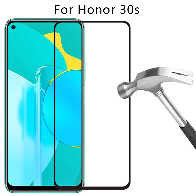 

protective glass on honor 30s screen protector tempered glas for huawei honor30s honer onor 30 s s30 safety film huawey huwei 9h