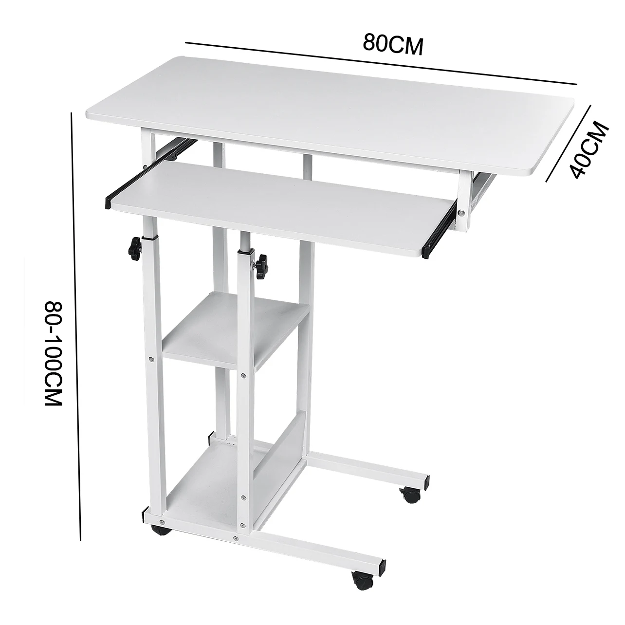 

4 Tiers Table Computer Desktop Computer Desk Table Game Table Lift Movable Bedside Tables for Home Office Desk Table Laptop Desk