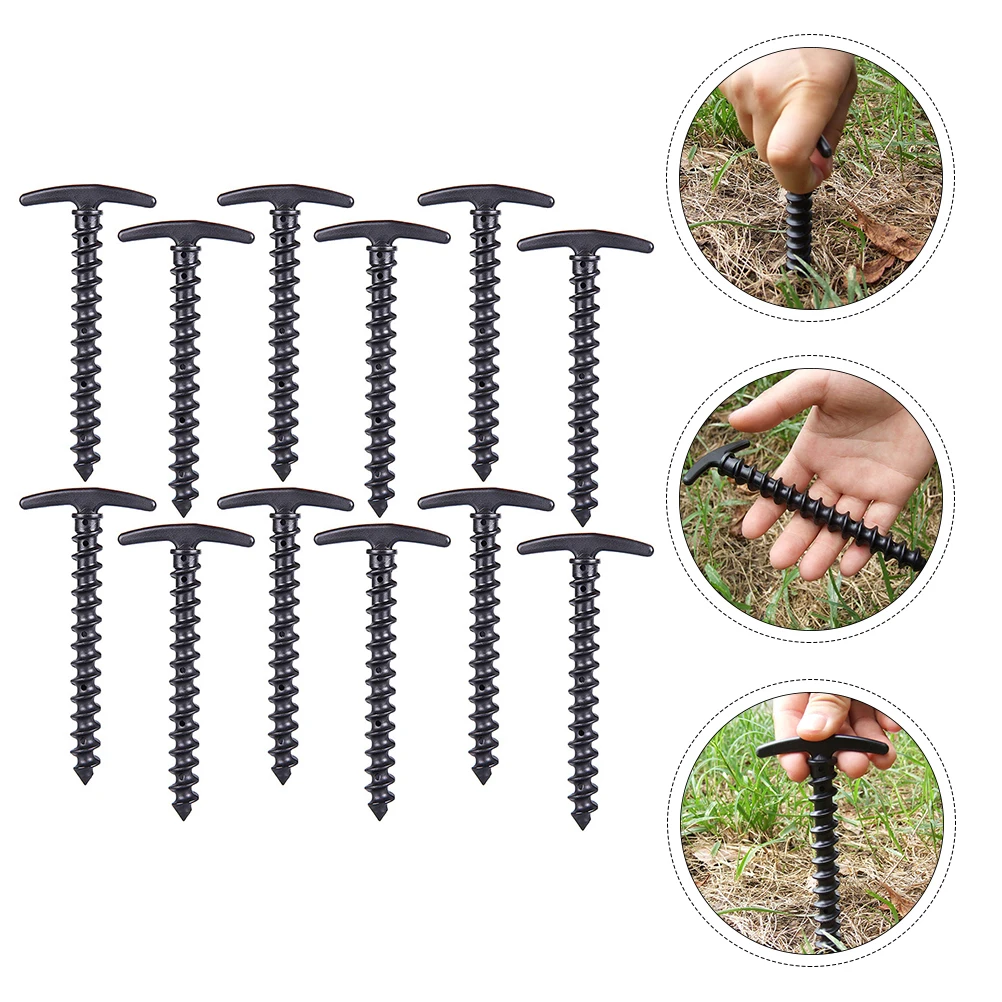 

10Pcs Tent Stakes High Strength Nylon Stakes Outdoor Ground Nails Tent Pegs