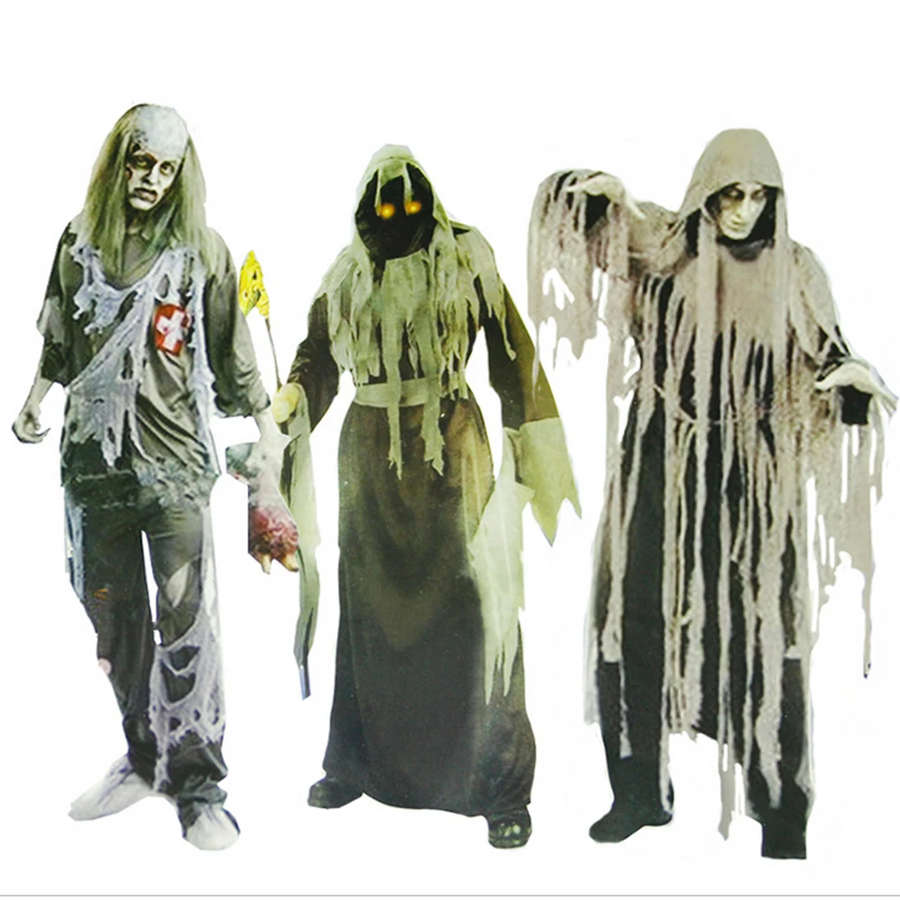 Adults Halloween Complete Zombie+Mask Fancy Dress Horror Costume Mens Cosplay Outfits Party Mens Fancy Dress Costume