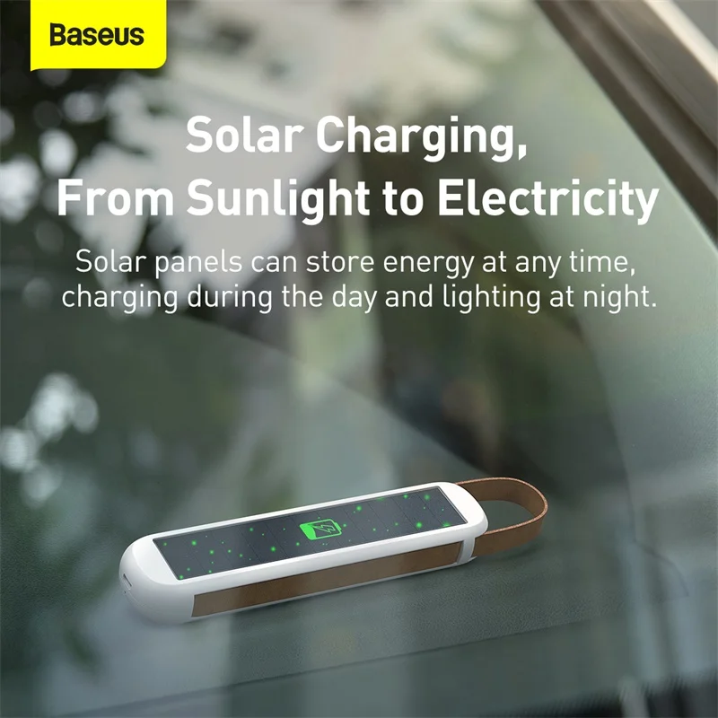 Аварийный светодиодный фонарь Baseus перезаряжаемый на солнечной батарее | Лампы и
