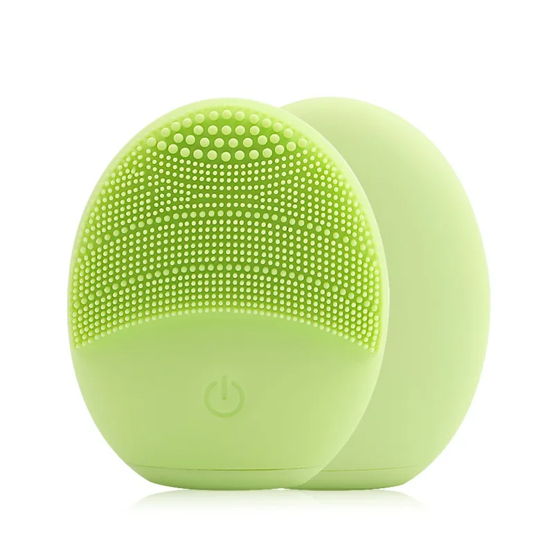 Face Cleaning Electric Facial Cleansing Brush Vibration Skin Remove Blackhead Pore Cleanser Waterproof Silicone Face care - Цвет: Цвет: желтый