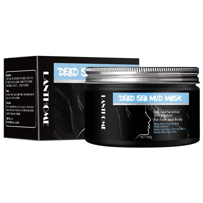 

LANTHOME Dead Sea Mud Mask Improve facial skin oil control, acne, brighten skin tone, deep cleansing pores 100g