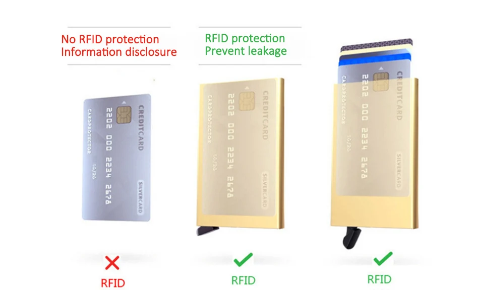 VM Мода KISS Бизнес Повседневный RFID просто бумажник держатель информации анти-сканирование мини кошелек Тонкий кошелек держатели кредитных карт